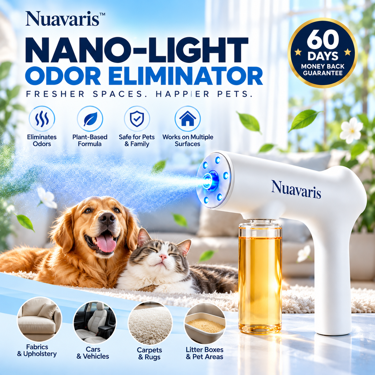 Nuavaris™ Nano-Light Odor Eliminator